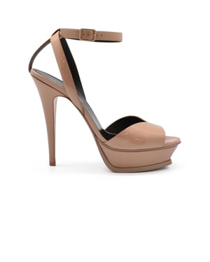 Saint Laurent Tribute Lips Sandalen Rosa