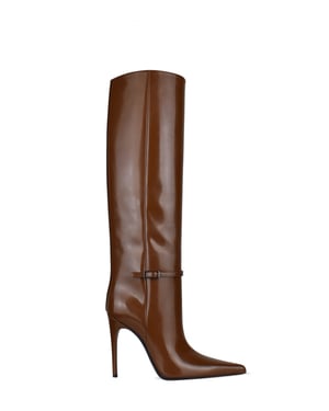 Saint Laurent Stiefel Vendome Kamel