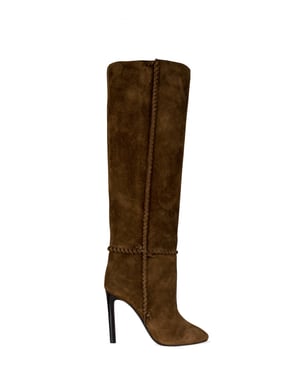Saint Laurent Mica Stiefel Braun