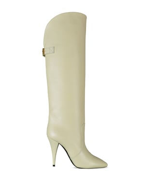 Saint Laurent Stiefel Harper Beige