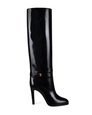 Saint Laurent Stiefel Diane Schwarz