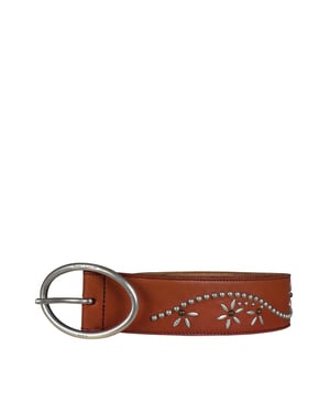 Saint Laurent Gürtel mit Nieten Braun