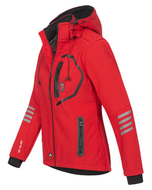 Arctic Seven Damen Softshelljacke Rot-Schwarz