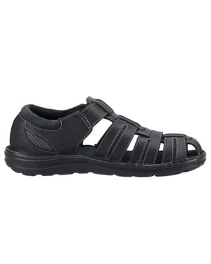 Hush Puppies - Herren Sandalen "Albert", Fischer, Leder (Schwarz)