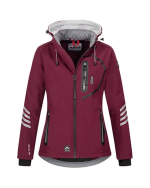 Arctic Seven Damen Softshelljacke Weinrot-Grau