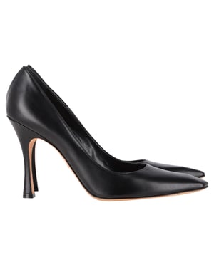 Christian Dior Absatzschuhe mit quadratischer Spitze aus schwarzem Leder