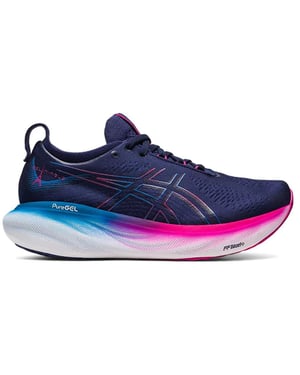 Asics Gel-Nimbus 25 Blaue Laufschuhe für Damen