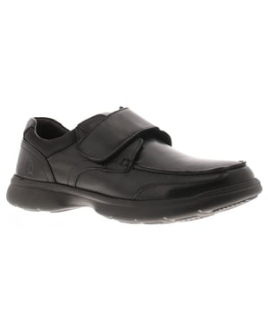 Hush Puppies Hector Leder Herren Schwarz Mokassin Schuhe