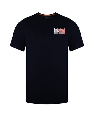 Timberland Stacked Herren-T-Shirt in Marineblau