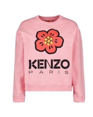 Kenzo Paris Sweatshirt mit Blumenlogo in Rosa