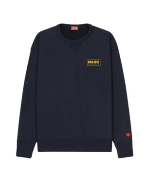 Kenzo Paris Sweatshirt mit umrissenem Logo in Mitternachtsblau