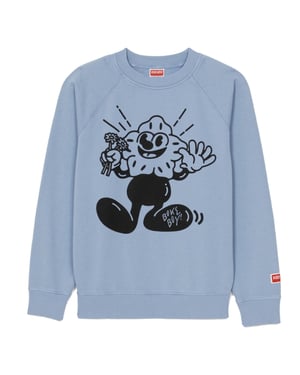 Kenzo Boke Boy Blumen-Grafik-Sweatshirt in Hellblau