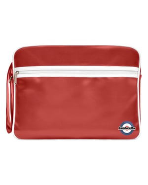 Lambretta - Herren/Damen Unisex Tasche, Retro (Burgunderrot/Weiß)