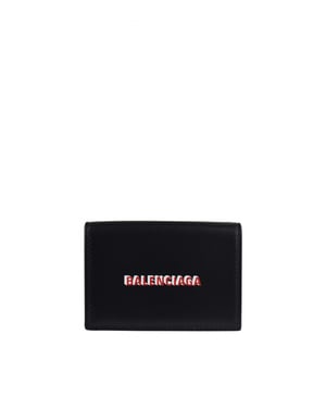 Balenciaga Mini Kartenetui Cash Schwarz