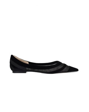 Jimmy Choo Ballerinas Love Schwarz