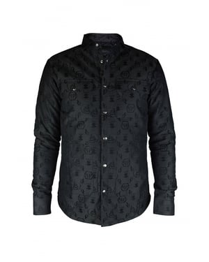 Philipp Plein Hemd LS Monogramm Schwarz