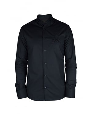 Philipp Plein Diamond Cut LS Skull hemd Schwarz