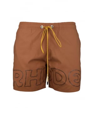 RHUDE Badeshorts Braun
