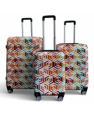 Erweiterbarer Hartschalenkoffer mit 8 Rädern und Ombre-Muster