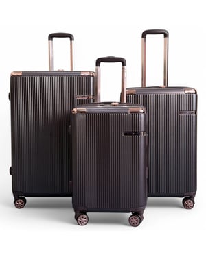 Erweiterbarer Hartschalenkoffer mit 8 Rädern, Marron