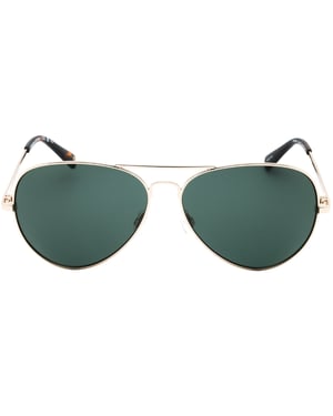Hellgoldene Sonnenbrille mit grünen Gläsern von Banana Republic
