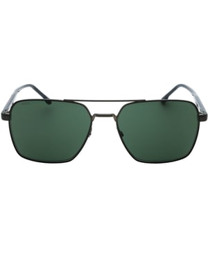Hugo Boss Sonnenbrille mit grünen Gläsern und mattem Rutheniumschwarz