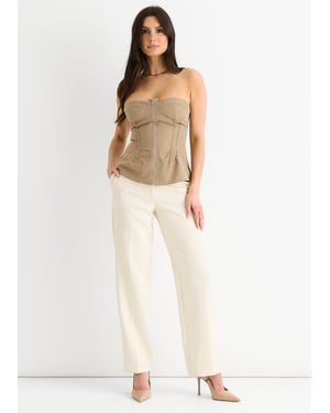 Bandeau-Top mit Steinnaht