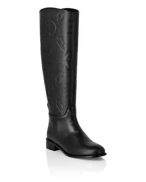 Philipp Plein Monogram-Stiefel - Schwarz
