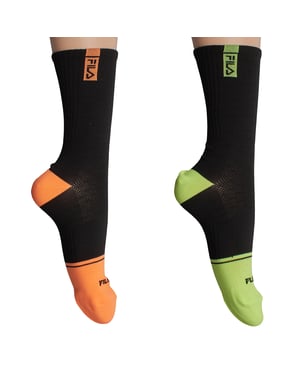 Pack-2 Lange Fahrradsocken F2524 für Herren und Damen