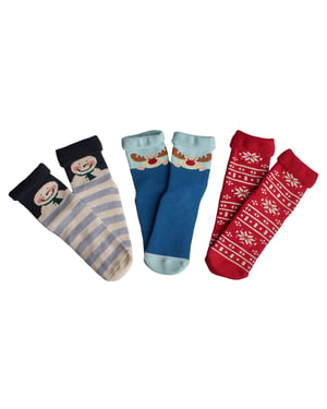 Packung mit 3 AD00AAP rutschfesten Socken für Mädchen