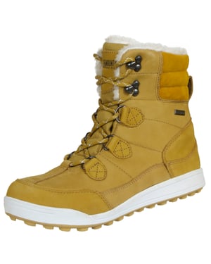 GUGGEN Mountain Fellstiefel mit Lammwolle, Damen-Winterstiefel - Braun