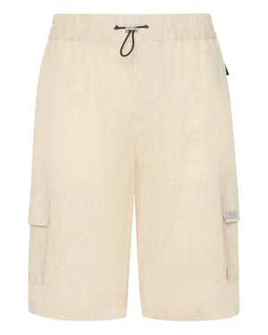 Philipp Plein Leinen-Shorts, Cargo - Beige