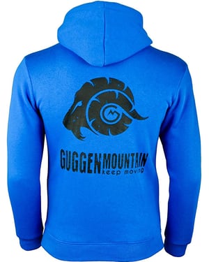 Herren Wandern Kapuzenpullover Fleece Hoodie Outdoor Mit Logo Blau