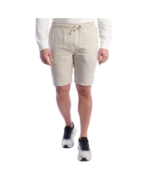Herren Leinen Bermudashorts mit Kordelzug HS24MBE09