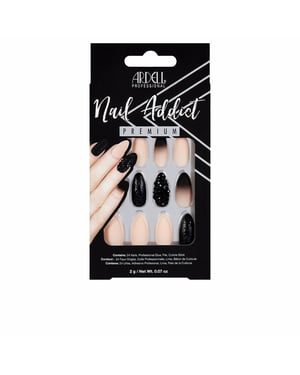 Nail Addict Black Stud & Pink Ombre