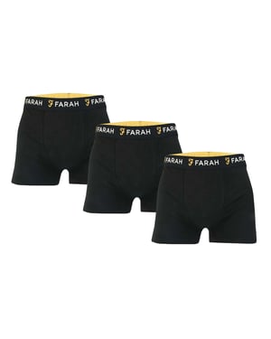 Farah - "Saginaw" Boxershorts für Herren(3er-Pack) (Schwarz)