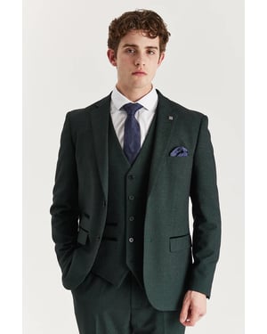 Grüner Anzugsblazer im Prince-of-Wales-Stil für Herren