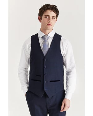 Marineblaue Anzugweste für Herren im Prince-of-Wales-Stil