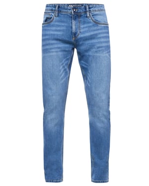 Blue Used Jeans Hose "MELVIN" Slim Fit Cotton-Stretch