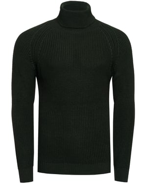 Grobstrick Slim Fit Rollkragen-Pullover