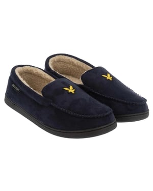 Lyle & Scott - Herren Mokassin-Hausschuhe "Aspen" (Marineblau)