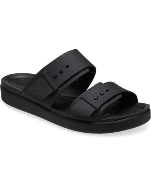 Crocs Brooklyn Buckle Damen Schwarze Sandalen