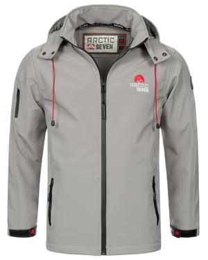 Arctic Seven Herren Softshell Jacke Hellgrau