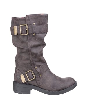 Rocket Dog Damen Kunstleder-Bikerstiefel Trumble (Braun)