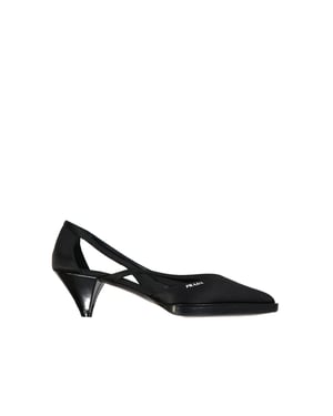 Prada 55 mm Satinpumps mit Cut-Outs