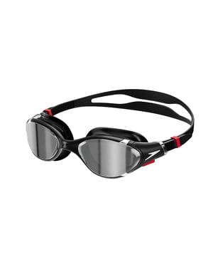 Speedo - "2.0" Passt sich dem Gesicht an Schwimmbrille Spiegel für Herren/Damen Unisex (Schwarz/Silber)