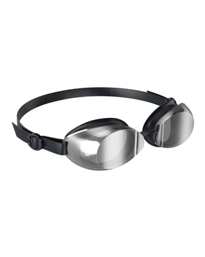 Speedo - "Jet 2.0" Schwimmbrille Spiegel für Herren/Damen Unisex (Schwarz/Silber)