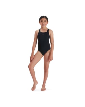 Speedo - "Medalist" Badeanzug für Mädchen (Schwarz)