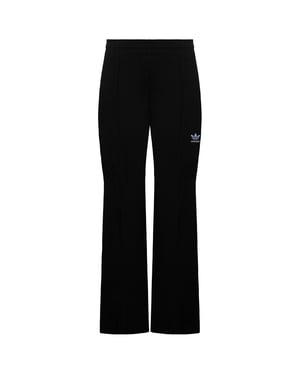 Adidas Logo Damen Schwarze Flared Pants