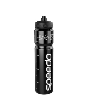 Speedo - Wasserflasche, Logo, 1l (Schwarz/Weiß)